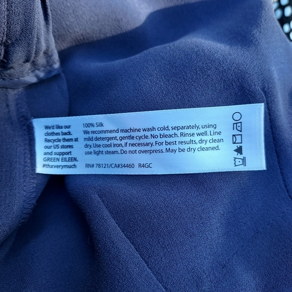 Eileen Fisher Pleated Silk Ankle Pants - Picture 6 of 6